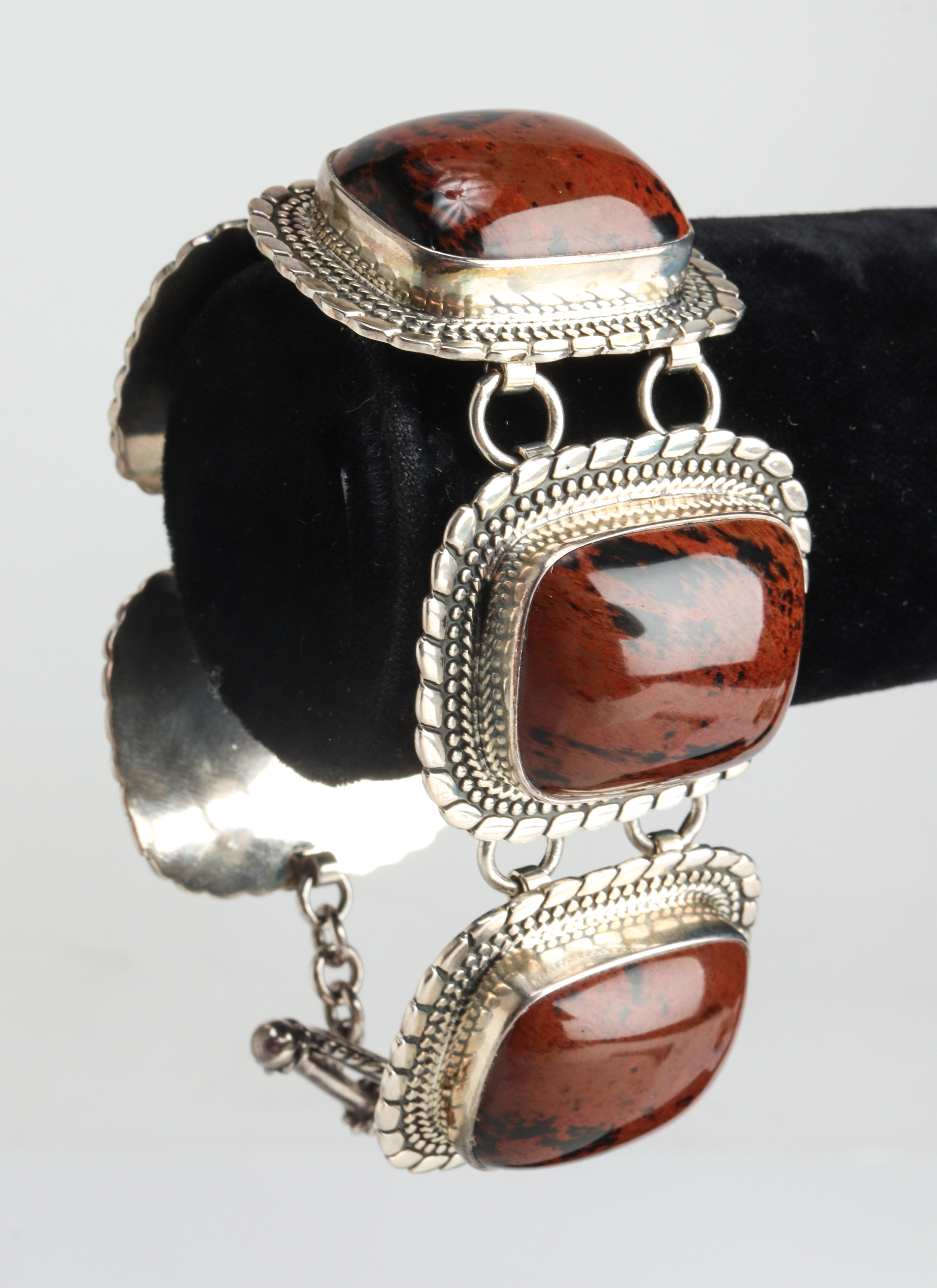 MEXICAN SILVER & JASPER BRACELET