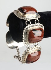 MEXICAN SILVER & JASPER BRACEL