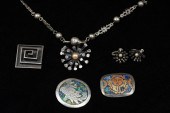 MEXICAN SILVER JEWELRY: Five p