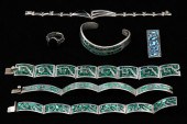 MEXICAN SILVER JEWELRY LOT: 7