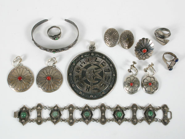 Mexican silver jewelry, some