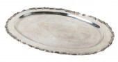 Mexican silver serving tray, 9