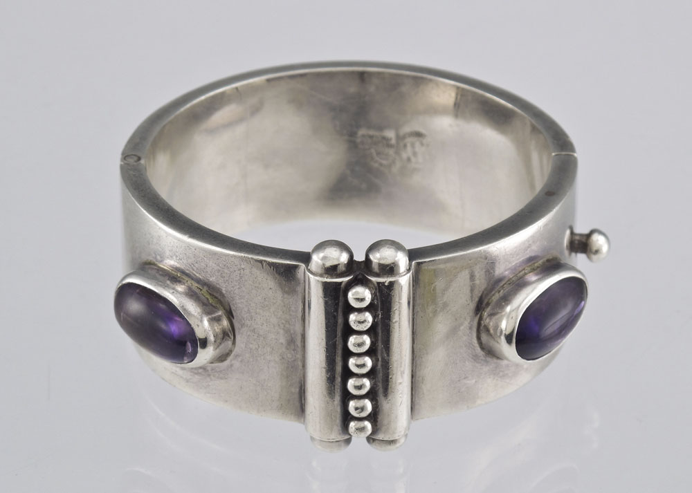 MEXICAN STERLING BANGLE BRACELET: