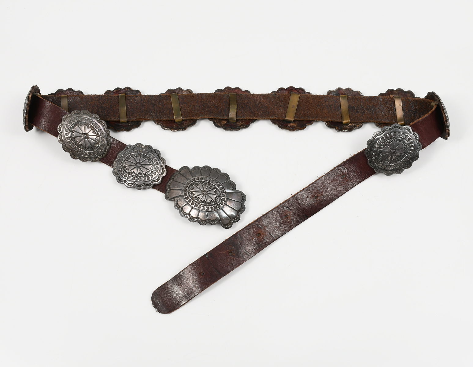 MEXICAN STERLING CONCHO BELT: