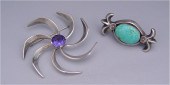 MEXICAN STERLING PINWHEEL BROO