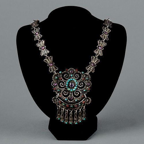 MEXICAN STERLING SILVER ORNATE MATL