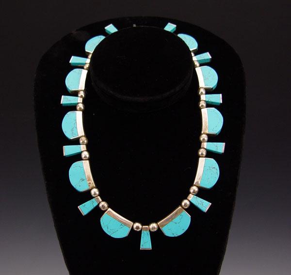 MEXICAN STERLING TURQUOISE NECKLACE