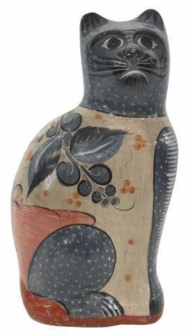 MEXICAN TONALA FOLK ART POTTERY CAT