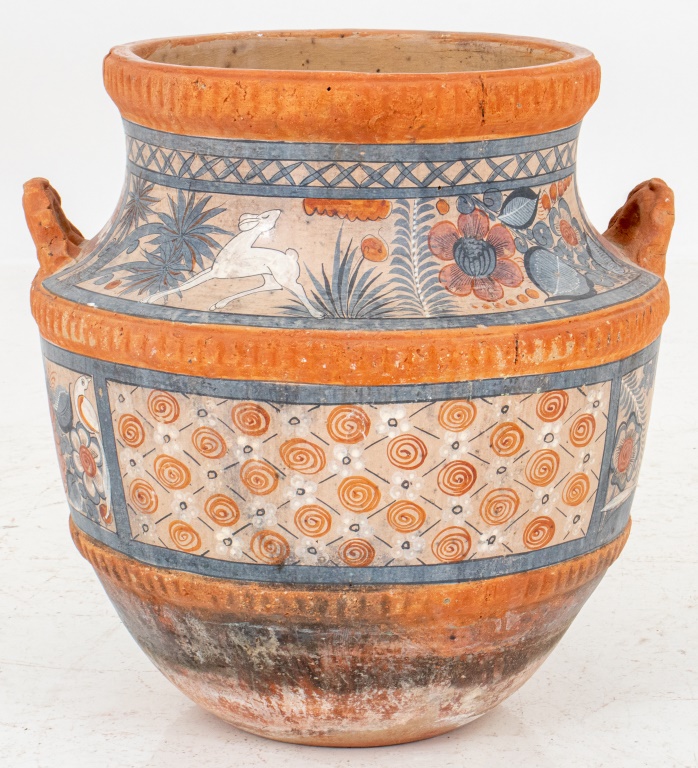 MEXICAN TONALA POTTERY URN