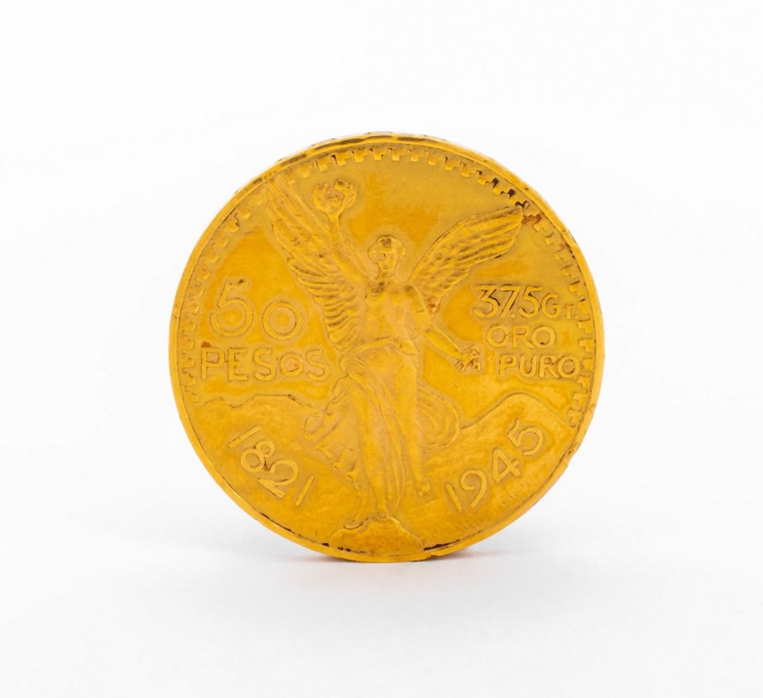 MEXICO 1945 50 PESOS GOLD
