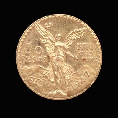 Mexico 50 pesos gold coin, 1947