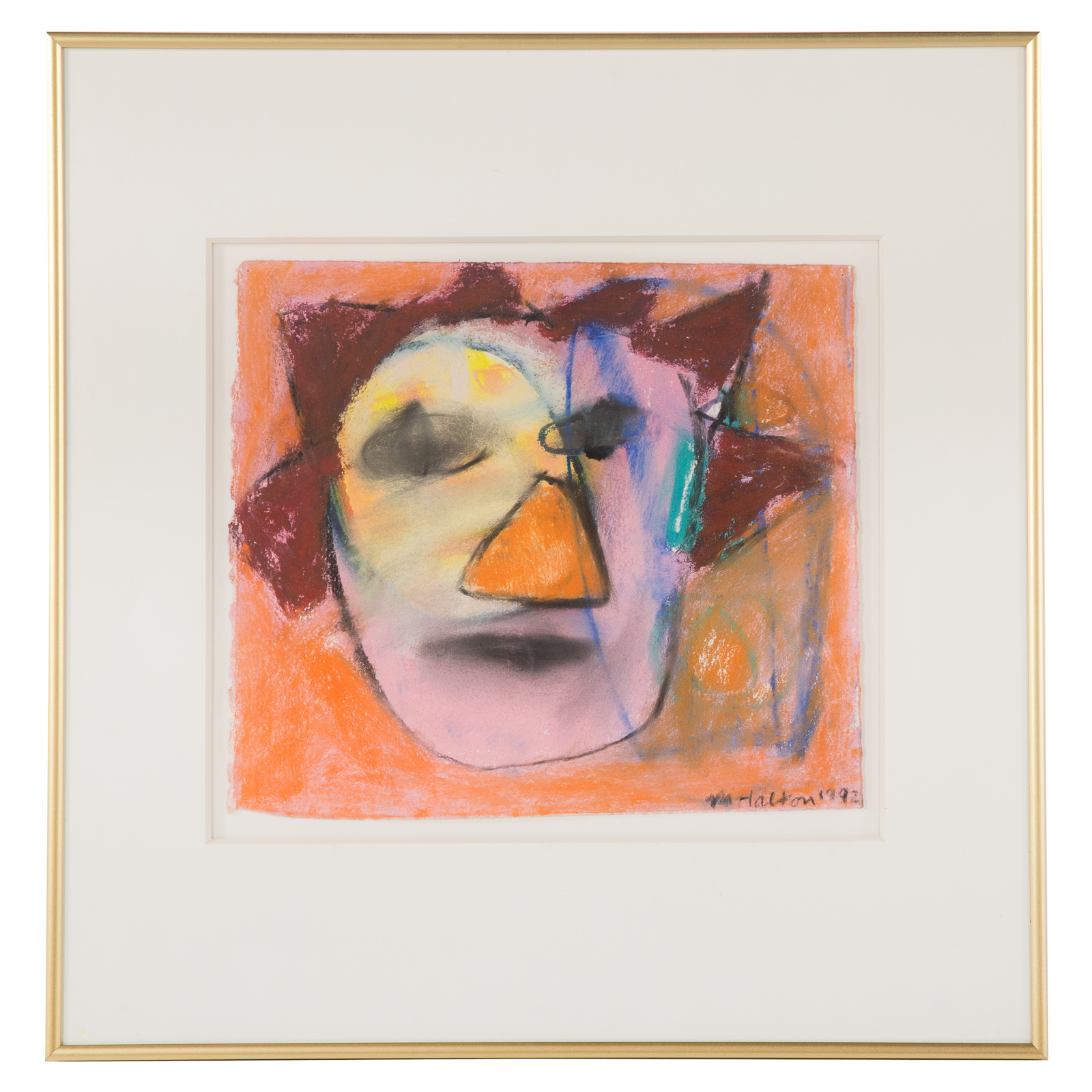 MIA HALTON. PORTRAIT, OIL PASTEL