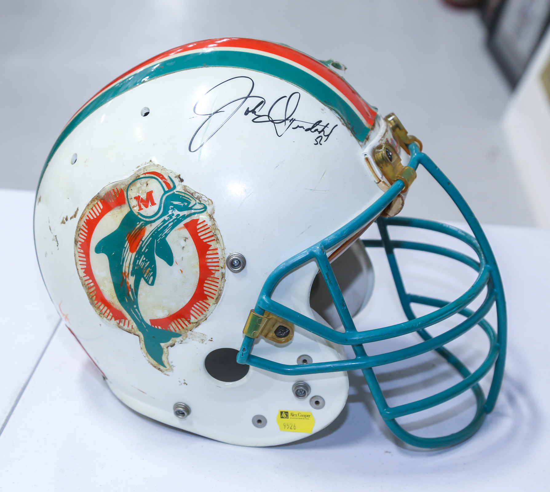 MIAMI DOLPHINS HELMET, SIGNED