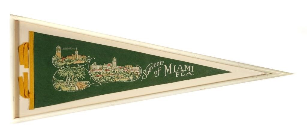 MIAMI FRAMED FELT PENNANT,
