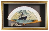 MIAMI FRAMED FOLDING FAN, PAIN