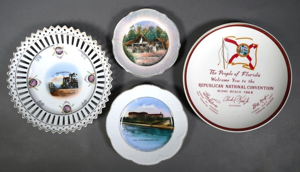 MIAMI SOUVENIR PLATES (4)Four