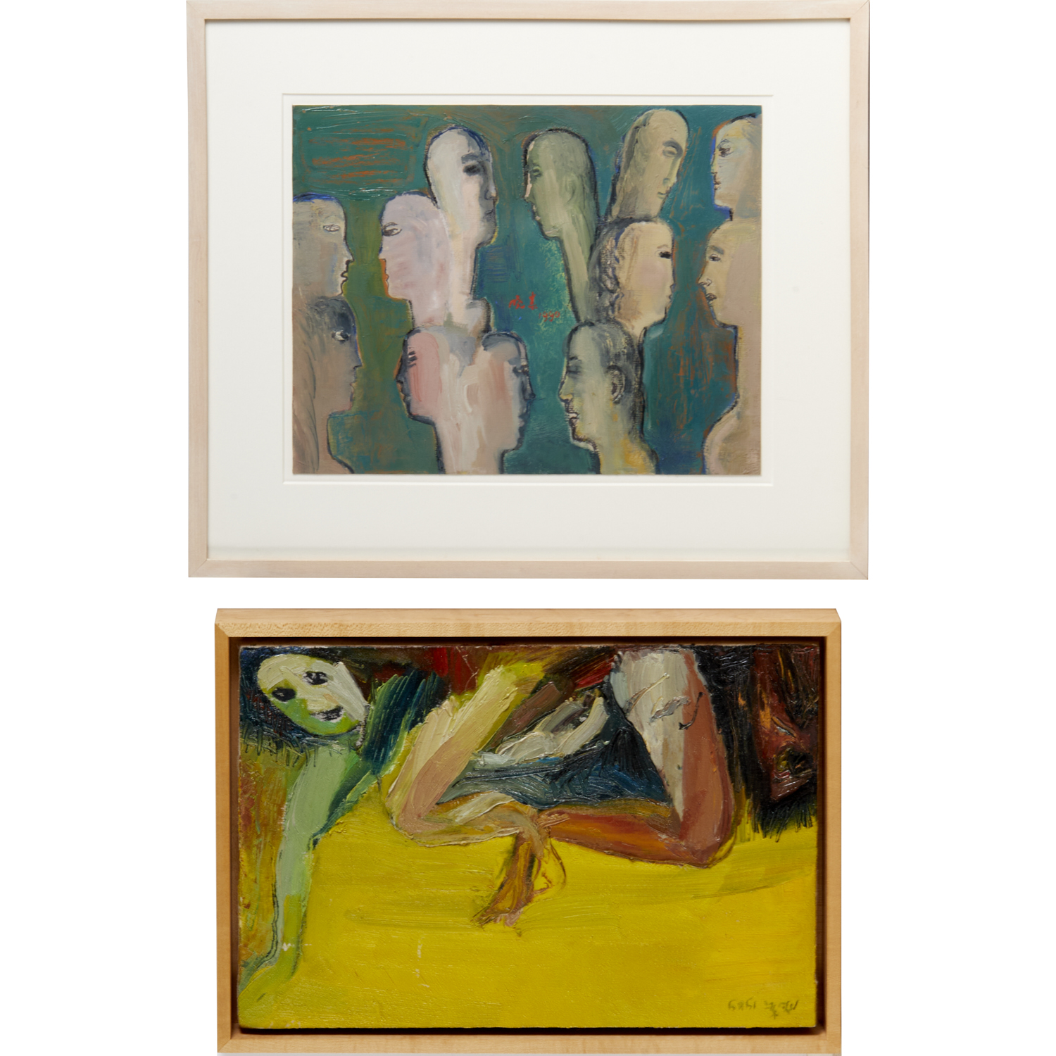 MIAO XIAOCHUN, (2) PAINTINGS Miao