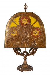 MICA & GILT METAL TABLE LAMPun