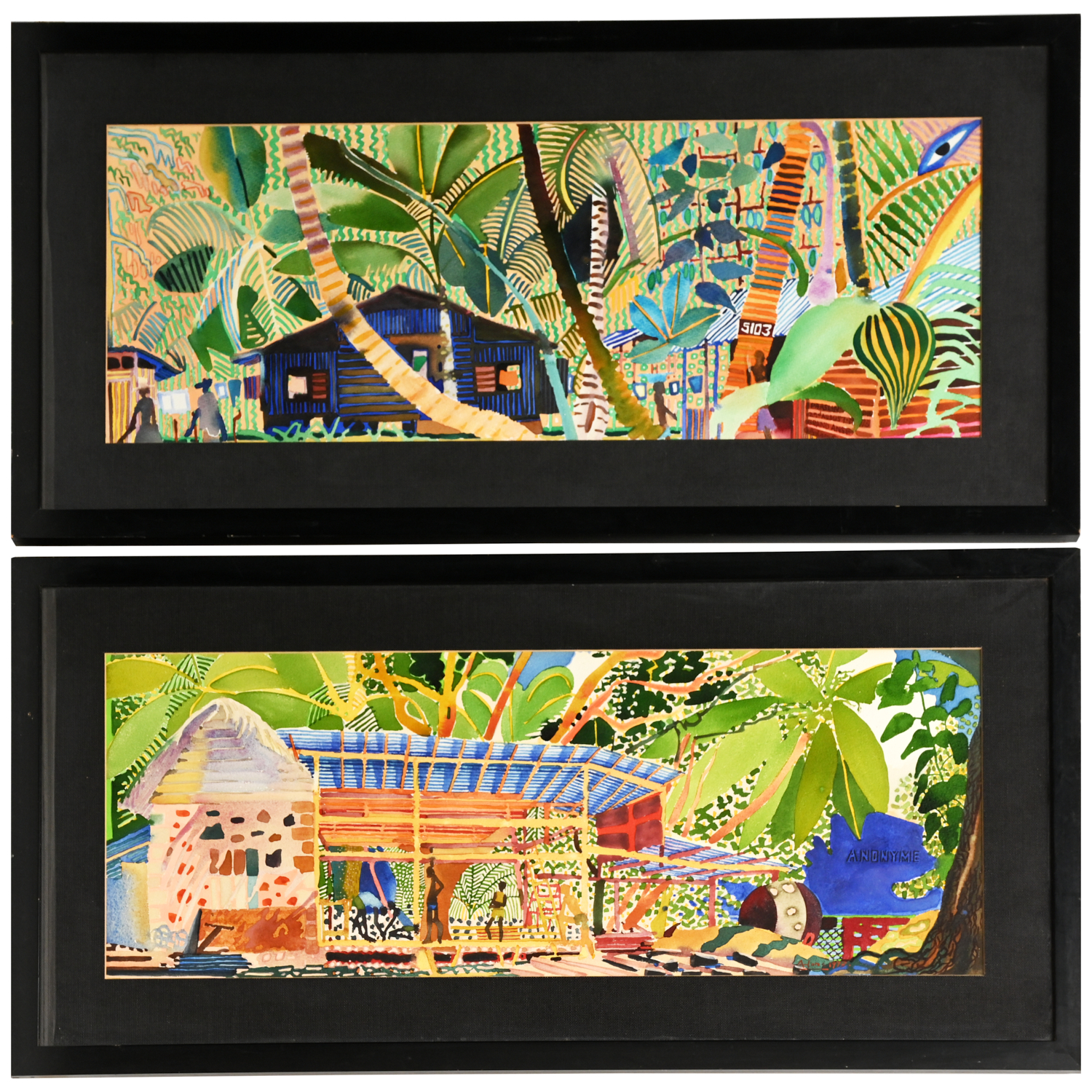 MICHAEL ADAMS, PAIR PAINTINGS