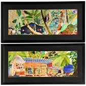 MICHAEL ADAMS, PAIR PAINTINGS