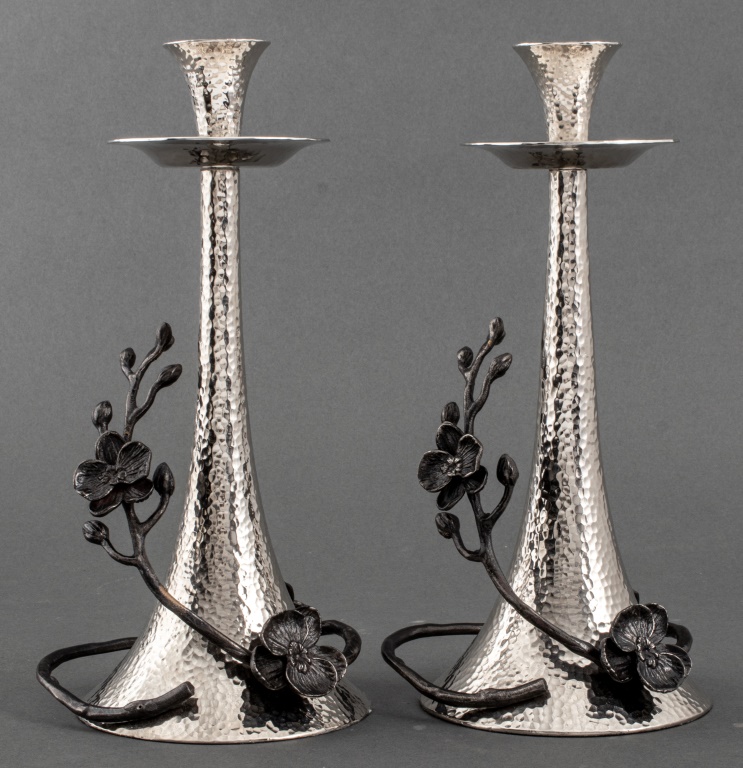 MICHAEL ARAM ORCHID CANDLESTICKS,