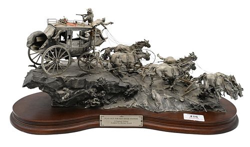 MICHAEL BOYETT PEWTER SCULPTURE,