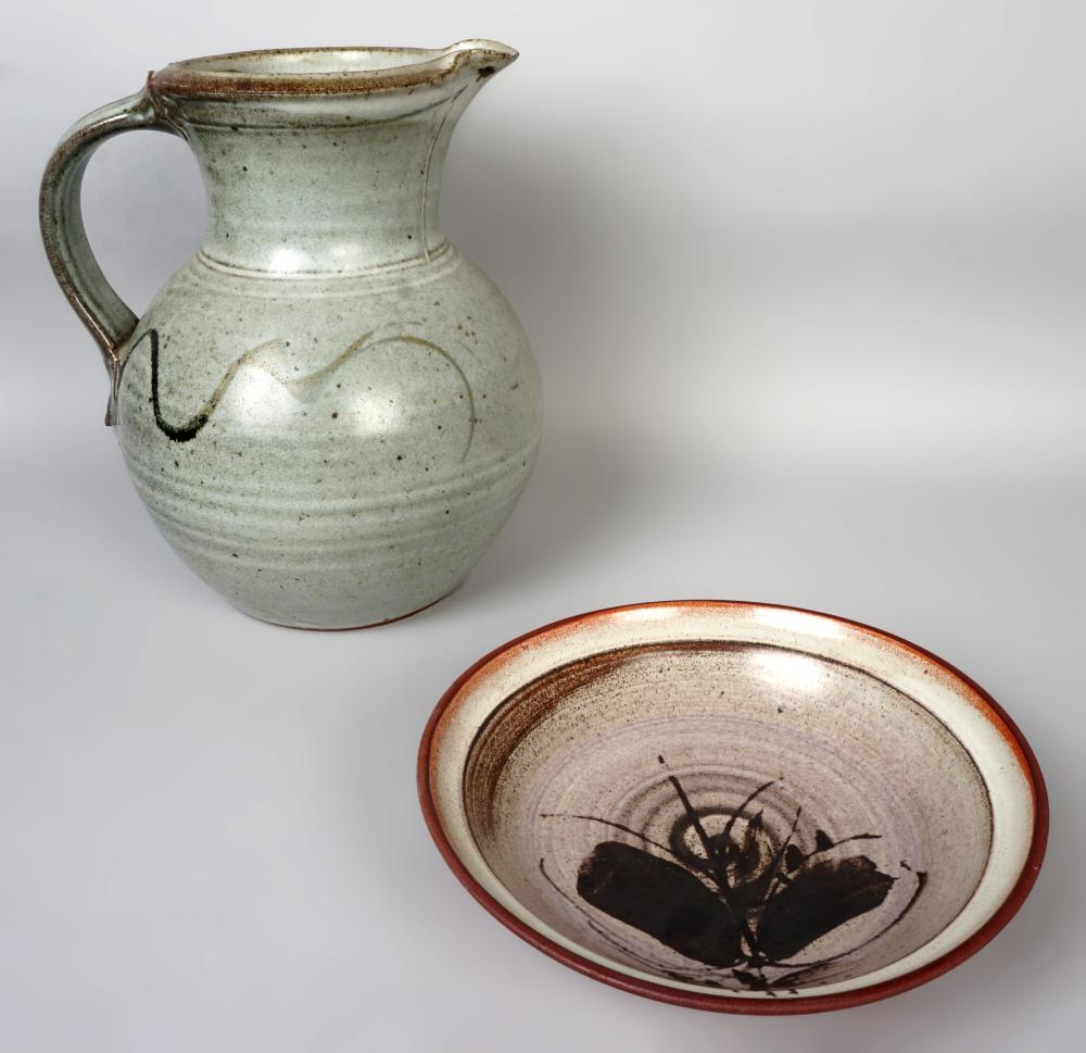 MICHAEL CASSON JUG AND SMALL BOWL