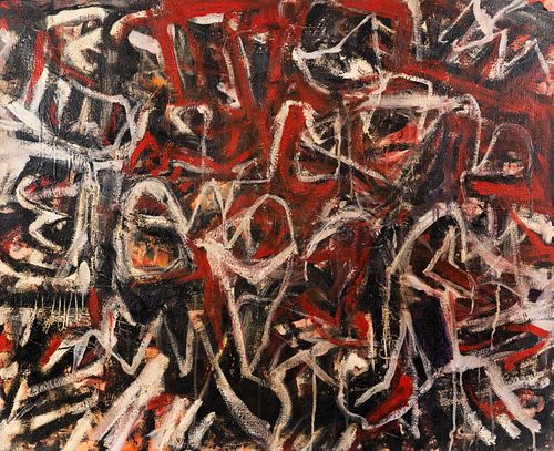 MICHAEL GOLDBERG TRI-COLOR ABSTRACT