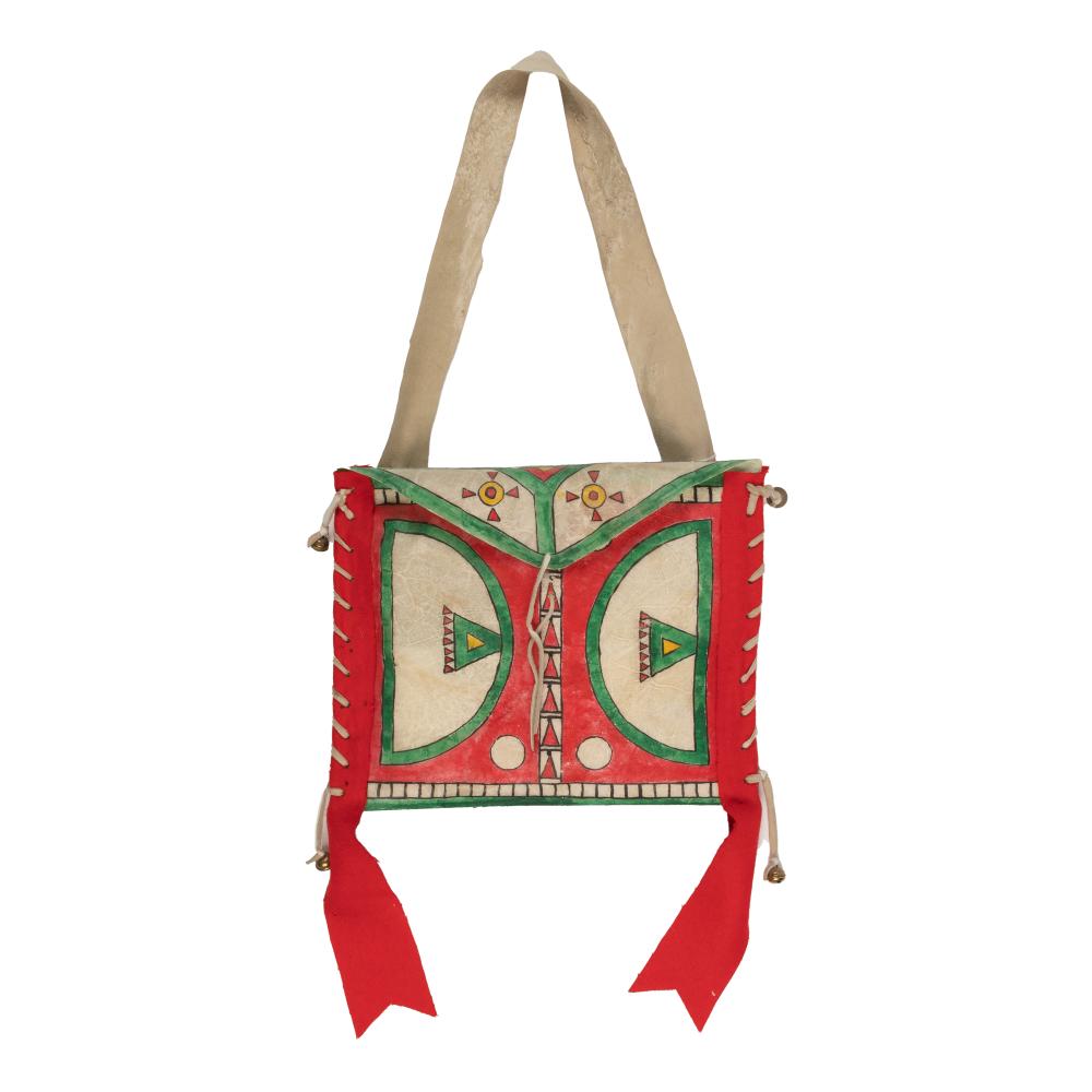 MICHAEL HORSE, PARFLECHE BAG,