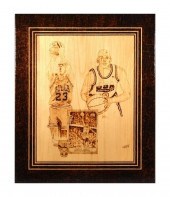 MICHAEL JORDAN WOOD BURNING FL