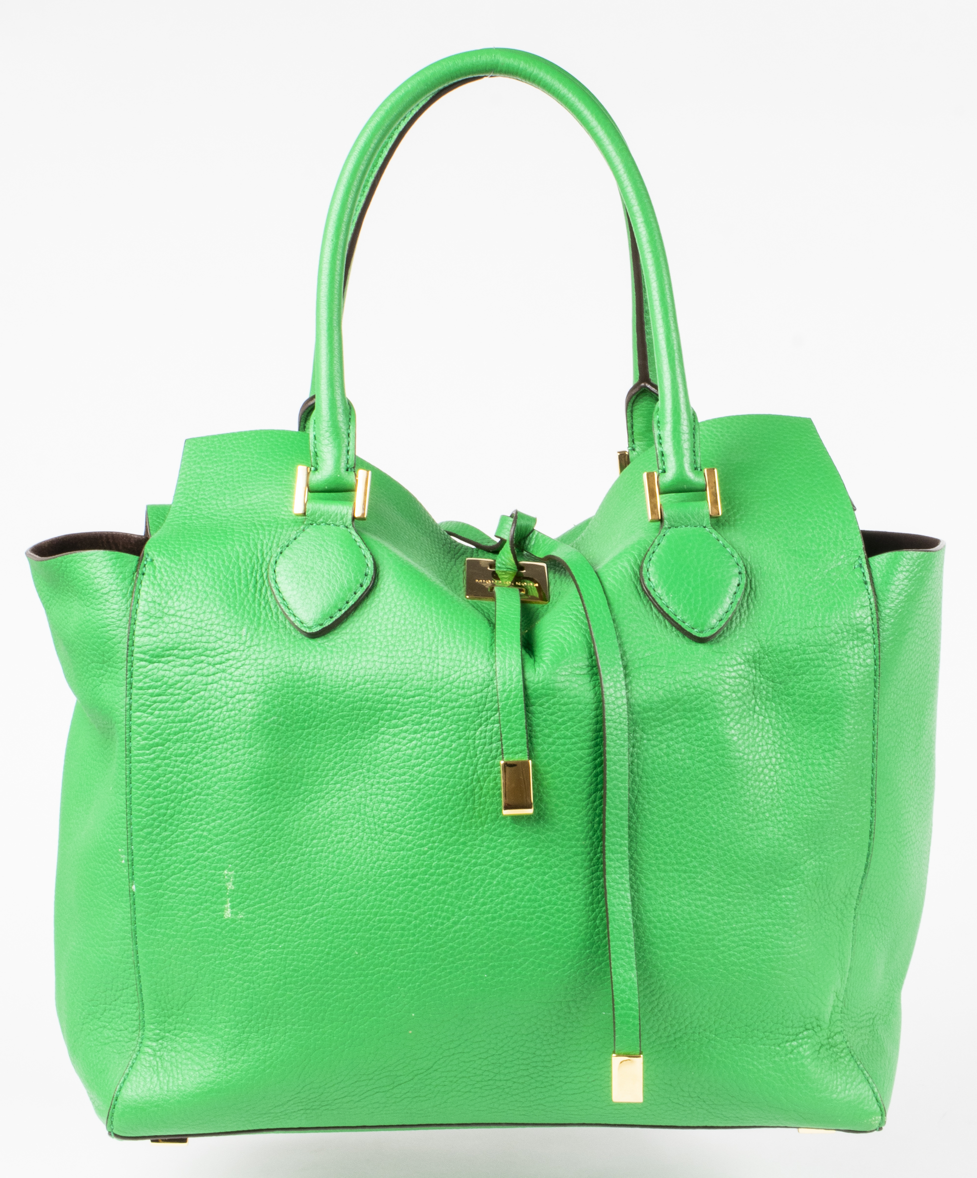 MICHAEL KORS GREEN LEATHER TOTE BAG