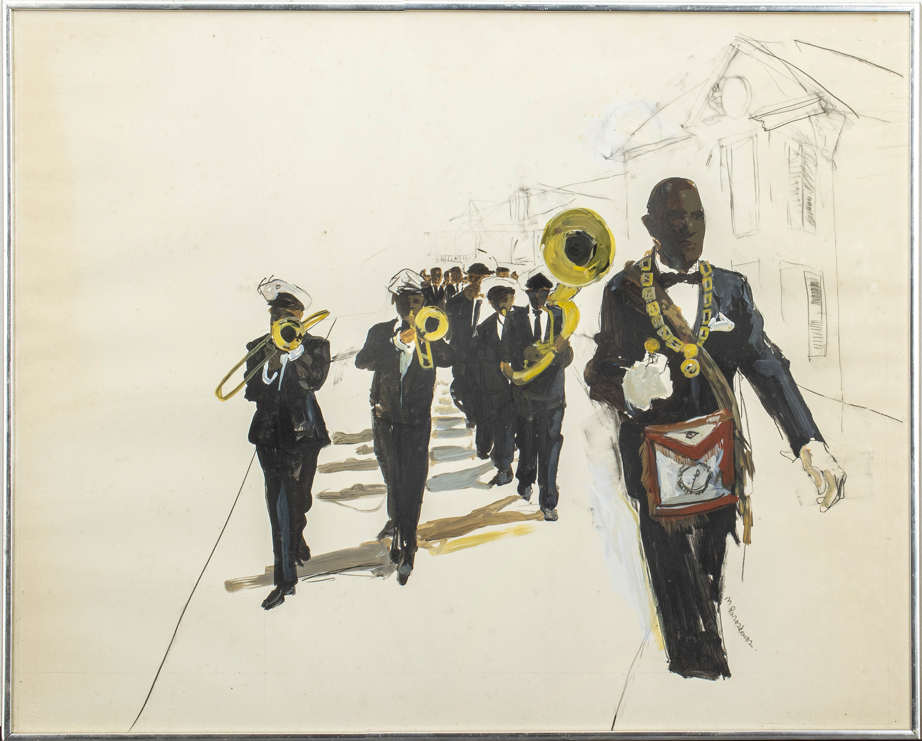 MICHAEL PARASKEVAS "PARADE" ACRYLIC