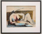 MICHAEL PARENTEAU OIL ON PAPER