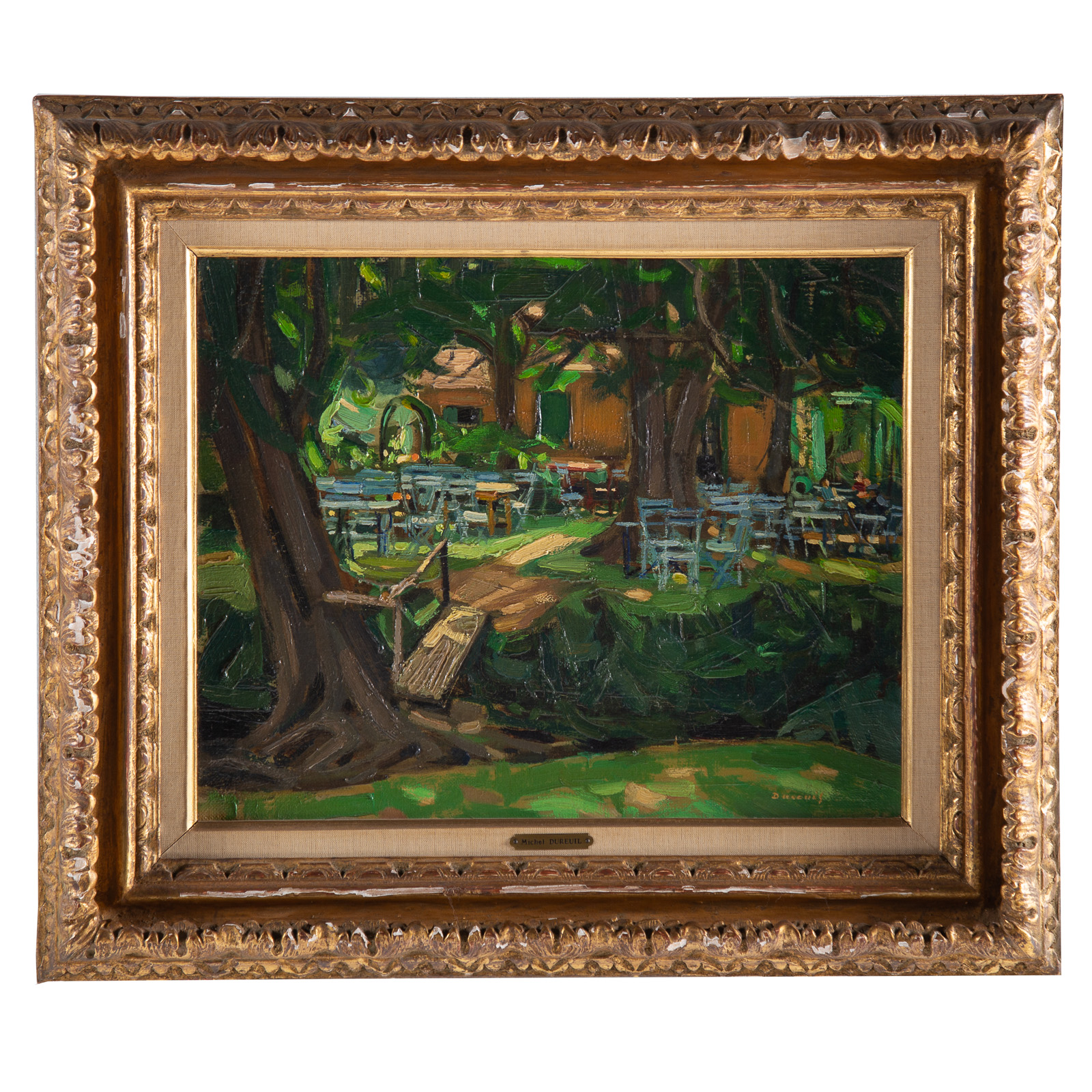MICHEL DUREUIL. "BUVETTE EN FORET,"