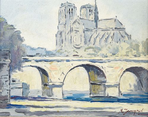 MICHEL JANPOL OIL ON CANVAS PARIS