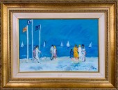 MICHEL LEGROS OIL ON CANVAS "P