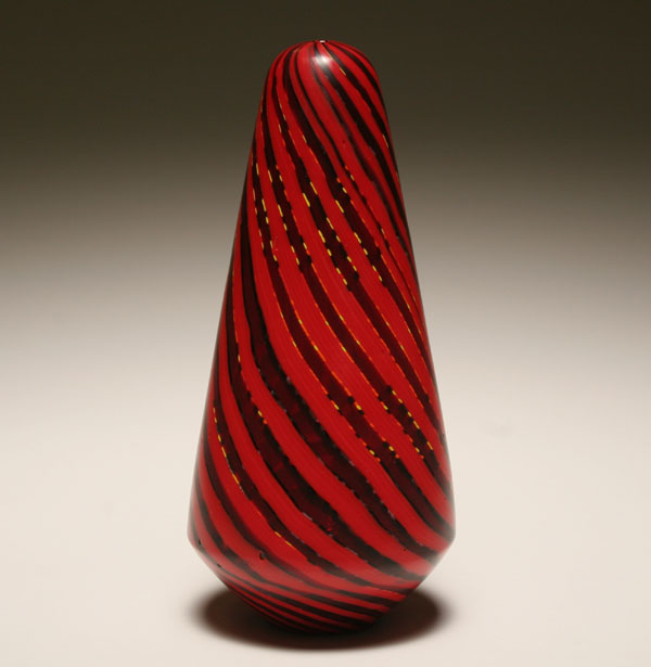 Michele Burato red spiral cone form
