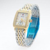 MICHELE DECO DIAMOND BEZEL TAN