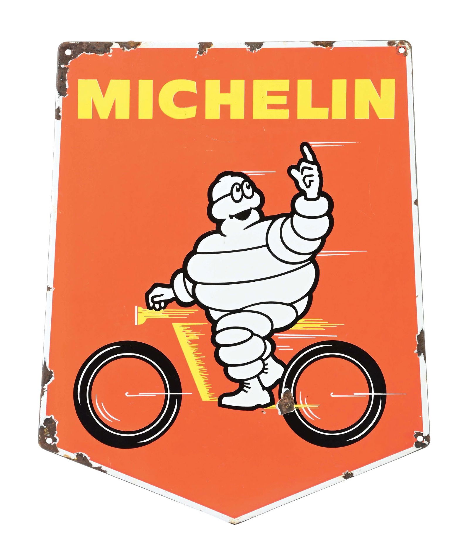 MICHELIN TIRES PORCELAIN SIGN W/