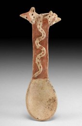 MICHOACAN POTTERY SPOON, CANIN