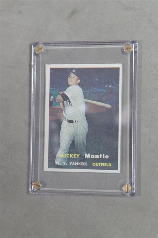 MICKEY MANTLE BASEBALL CARD. 1957