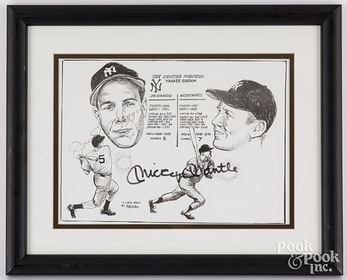 MICKEY MANTLE - JOE DIMAGGIO SIGNED
