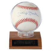 MICKEY MANTLE SIGNED NY YANKEE