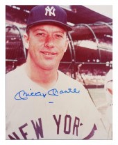 MICKEY MANTLE SIGNED PHOTO JSA