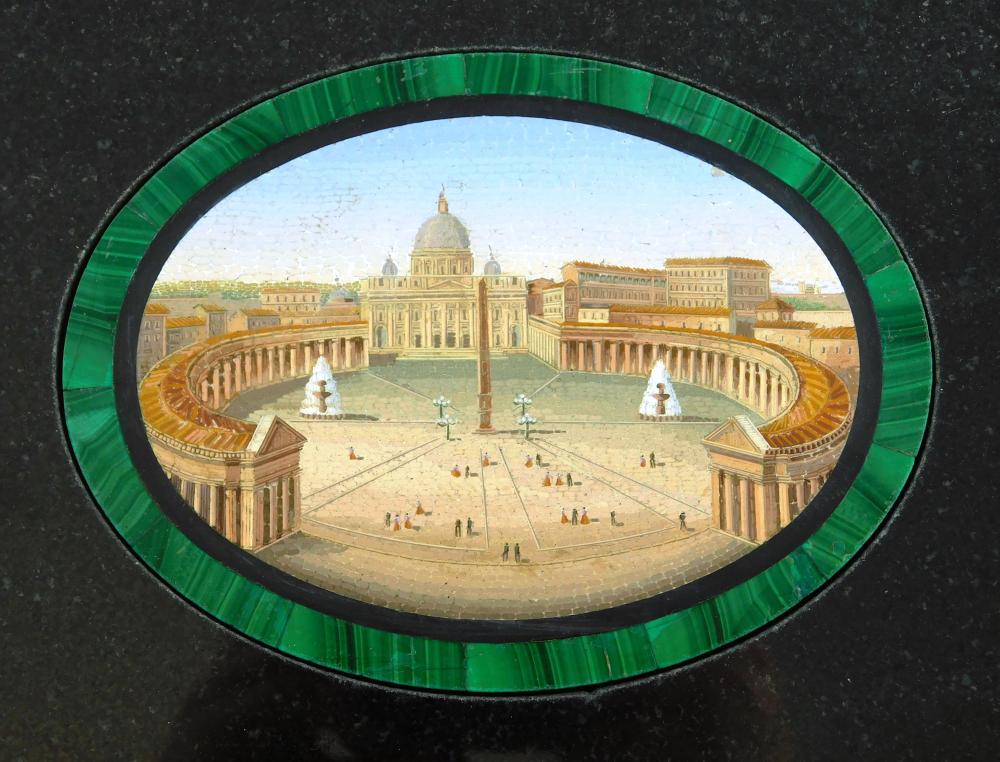 MICRO-MOSAIC OVAL PLAQUE OF ST