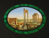 MICRO-MOSAIC OVAL PLAQUE OF TH