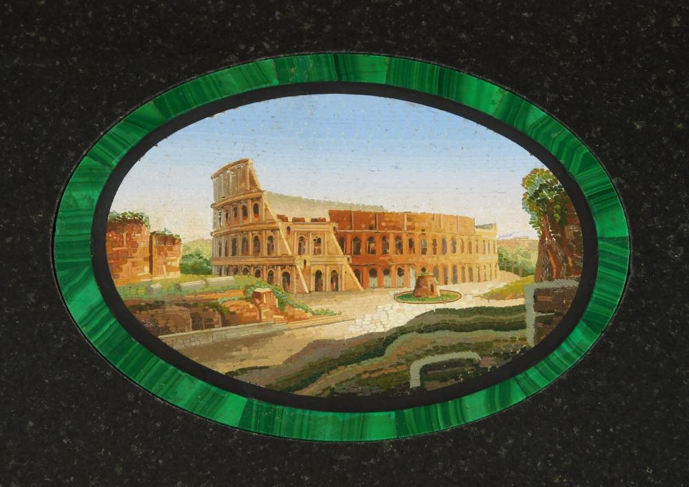 MICRO-MOSAIC OVAL PLAQUE OF THE