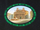 MICRO-MOSAIC OVAL PLAQUE OF TH