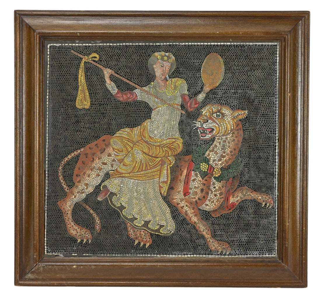 MICRO MOSAIC PLAQUE DIONYSUS RIDING