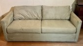 Microsuede sage green two cush